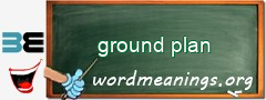 WordMeaning blackboard for ground plan